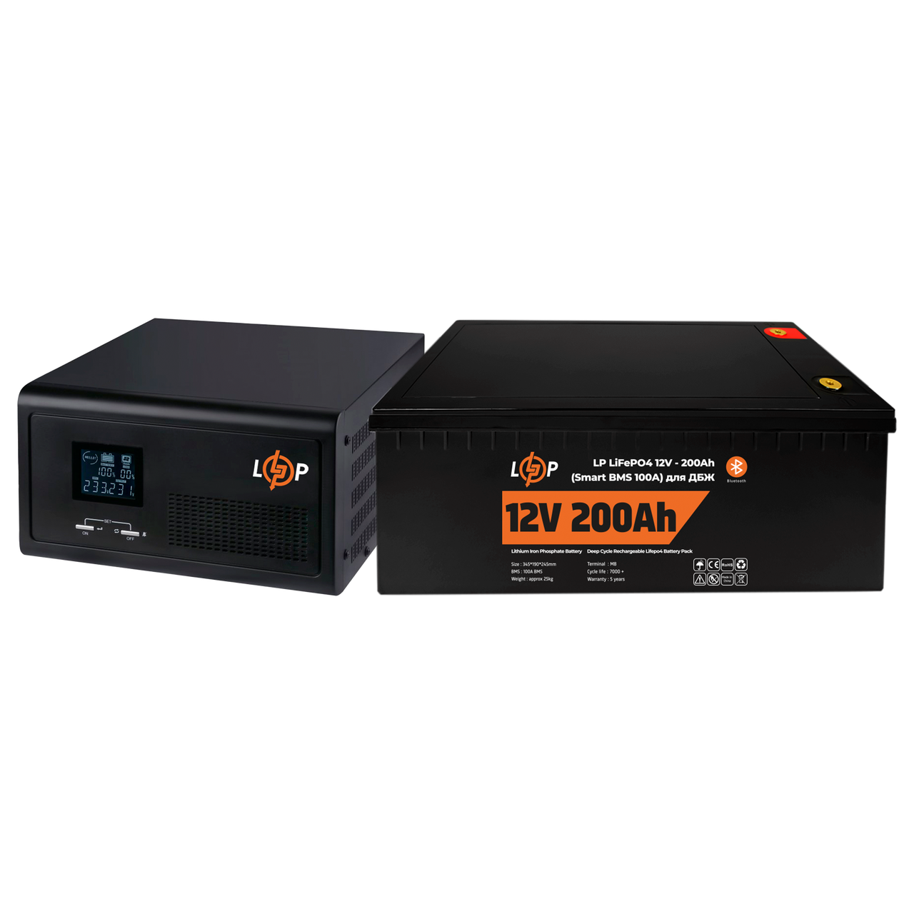 Комплект резервного питания LogicPower ИБП и литиевая LiFePO4 батарея UPS 1000VA АКБ LiFePO4 2560W