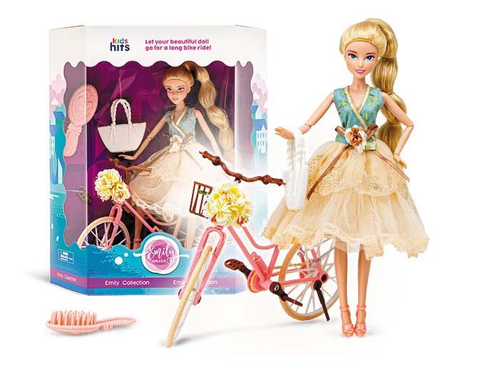 Лялька Emily Romantic з велосипедом (MTT-184780)