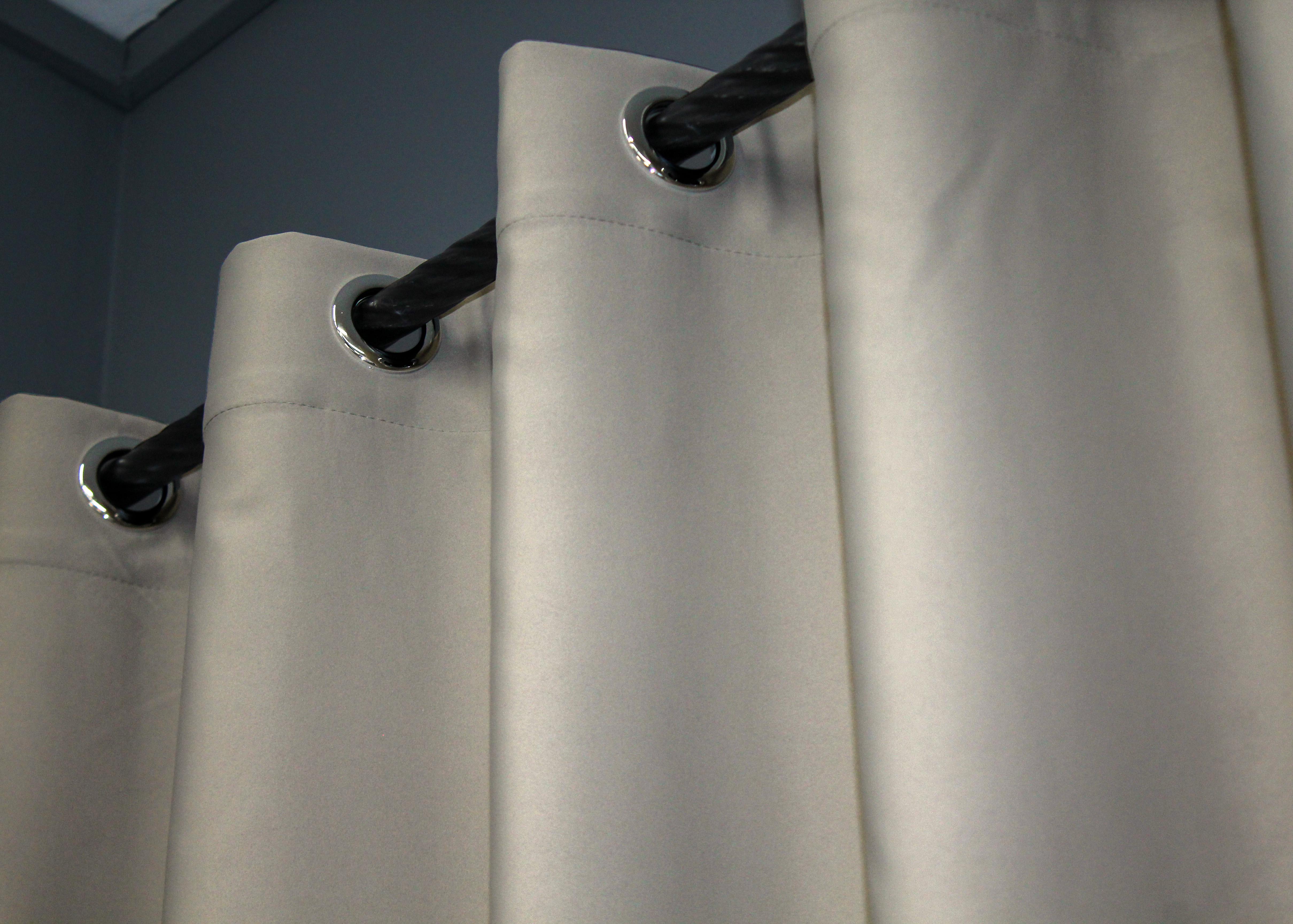 Комплект штор на люверсах VR-Textil Midnight №1672 150х270 см 2 шт. Світло-сірий (37-0220) - фото 9