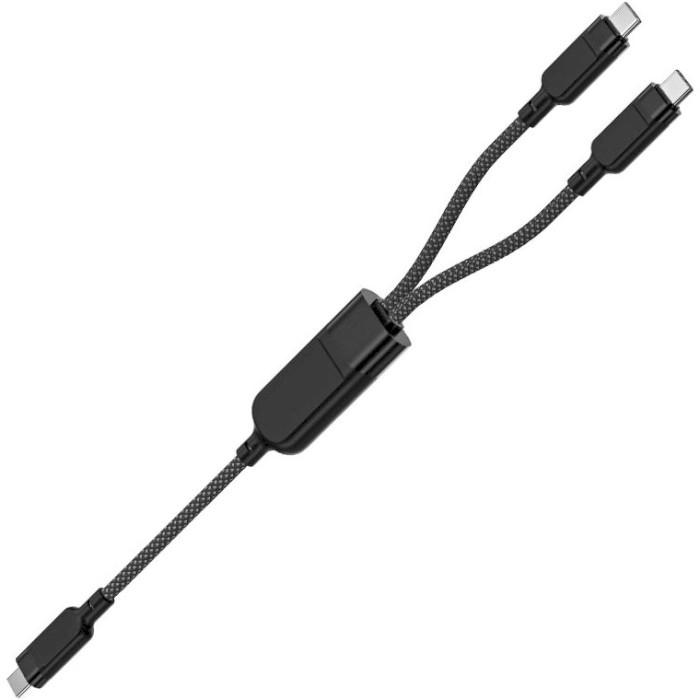 Кабель Acefast C5-11 USB 2.0 USB-C 2в1 0,8/0,4 м 100W 5A Black (6974316280149) - фото 4
