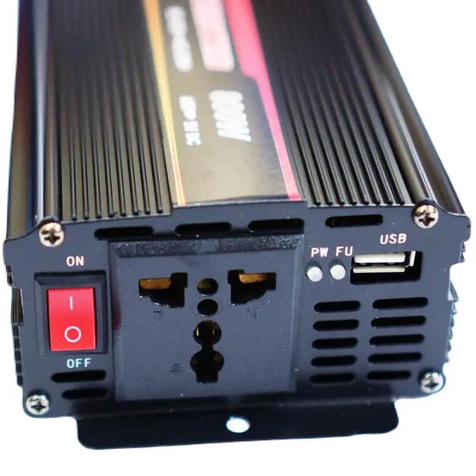 Преобразователь напряжения UKC UPS-800A 800 W DC/AC 12-230V с зарядкой Black (2018974259) - фото 5 Преобразователь напряжения UKC UPS-800A 800 W DC/AC 12-230V с зарядкой Black (2018974259) - фото 5