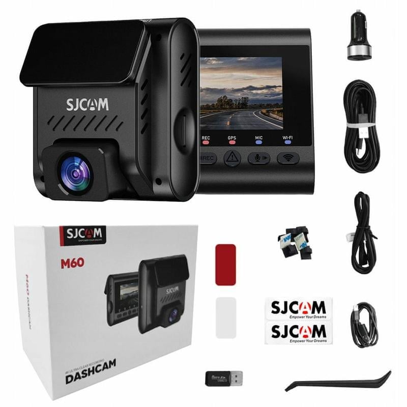 Відеореєстратор автомобільний SJCAM Dashcam M60 WIFI GPS 3840x2160 4K HDR Black (6972476162930) - фото 4