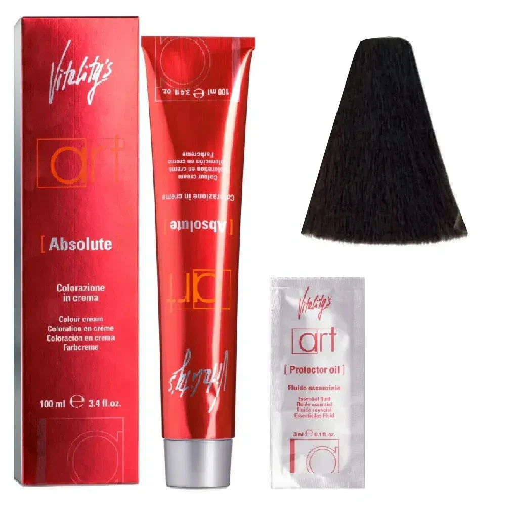 Крем-краска для волос с масляным коктейлем Vitality's Art Absolute Hair Color Cream 6/188 Темный блондин с насыщенным фиолетовым 100 мл
