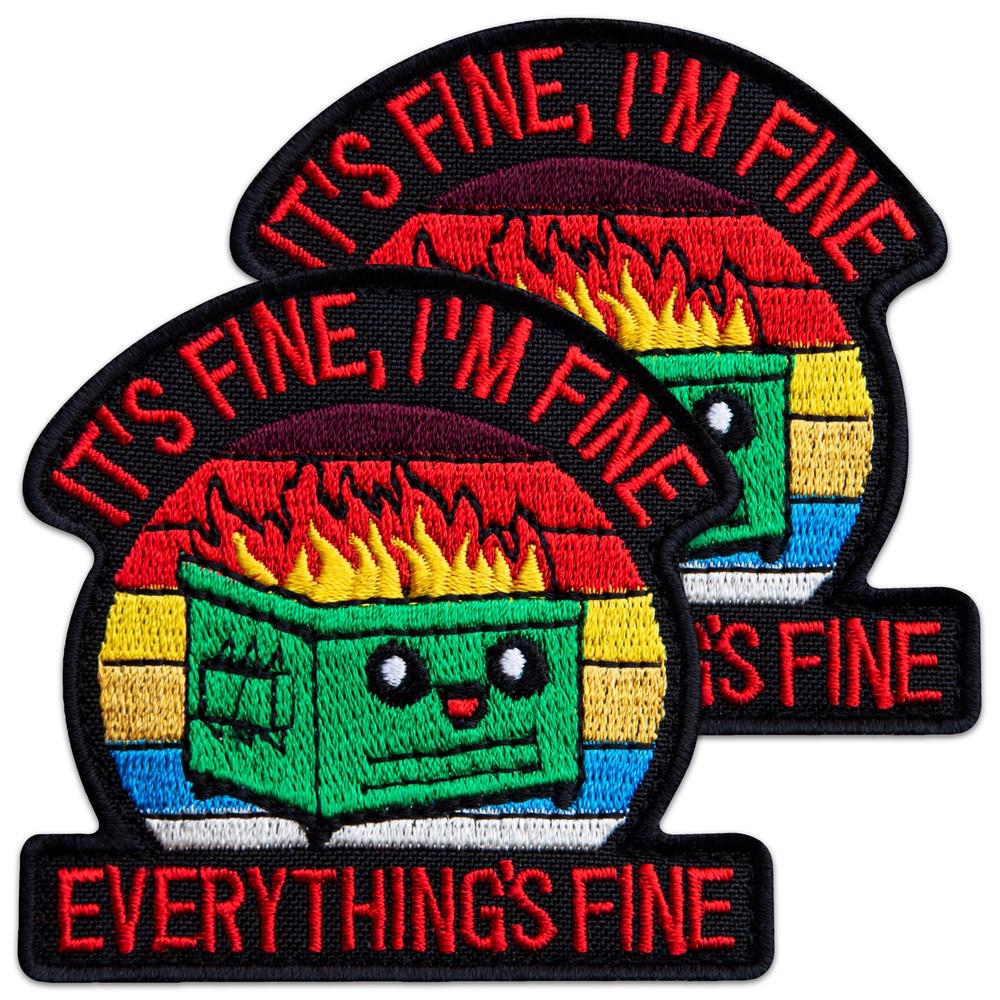 Набор шевронов ''It is fine, I’m Fine Everythings Fine'' 7,3х7,6 см 2 шт. (26289)