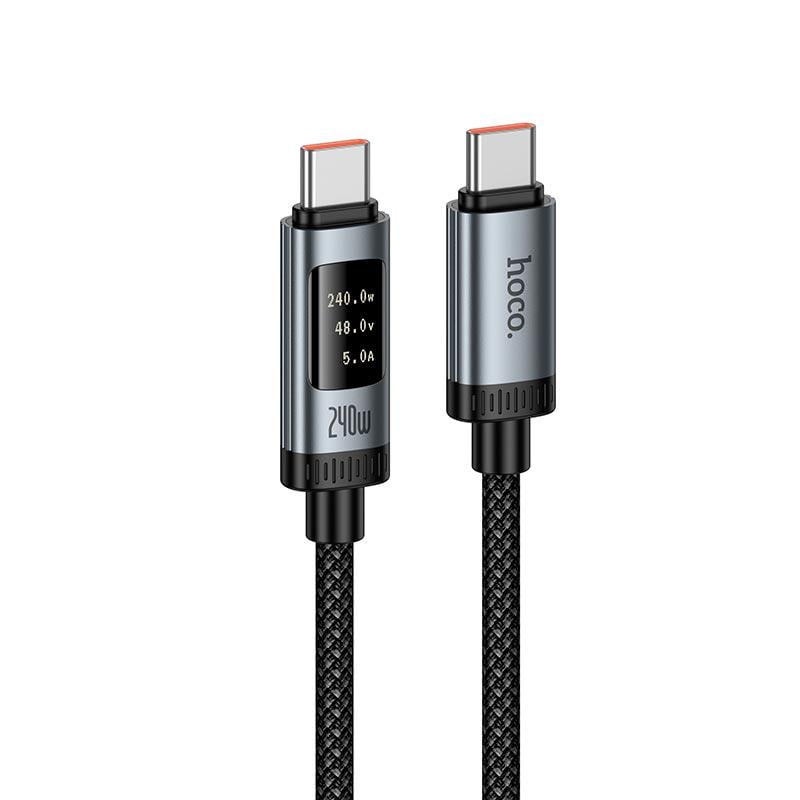 Кабель Type-C – Type-C Hoco U148 Lord 1,2 м 240 Вт с OLED-экраном для зарядки Black (19418) Кабель Type-C – Type-C Hoco U148 Lord 1,2 м 240 Вт с OLED-экраном для зарядки Black (19418)
