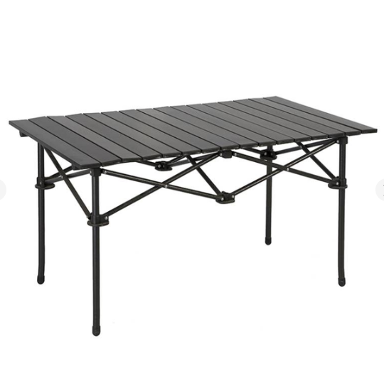 Стол туристический для пикника раскладной с чехлом 95 см до 40 кг Черный (10329)