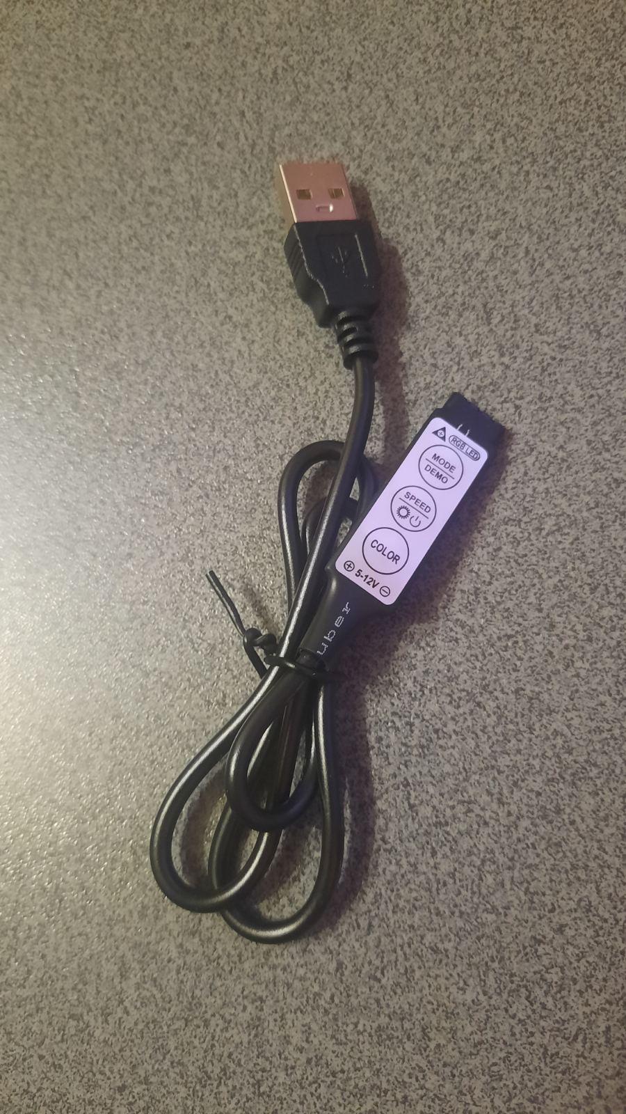 Стрічка світлодіодна для декору USB DC5V 1 м Різнокольоровий (3Key-1M) - фото 4