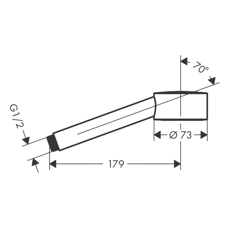 Душевая лейка Hansgrohe AXOR One 48651000 однорежимная 73 мм Хром (131338) - фото 2