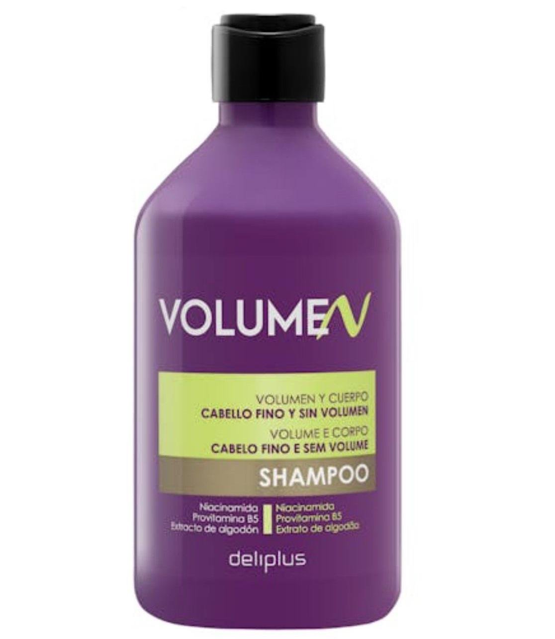 Шампунь для об'єму Champú VolumeN Deliplus з ніацинамідом провітаміном B5 та екстрактом бавовни 400 мл