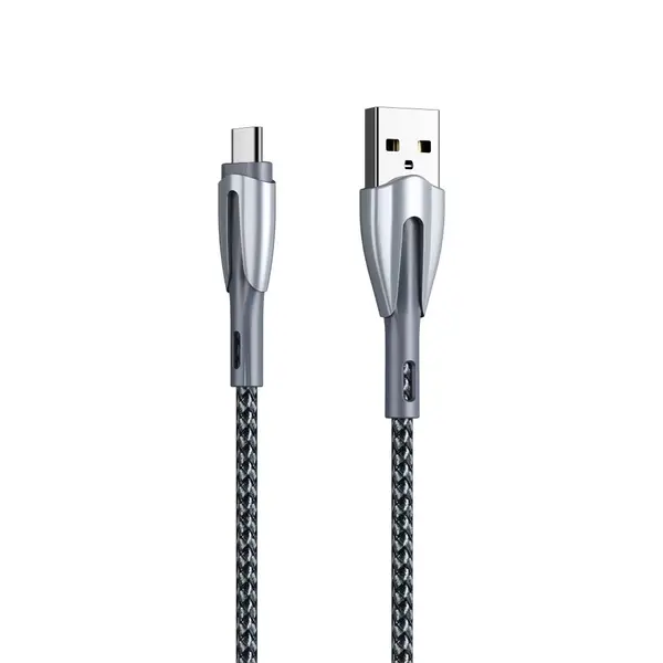 Кабель Remax RC-162a USB Type-C Armor 3,0 A 1 м Срібний (6972174151403)