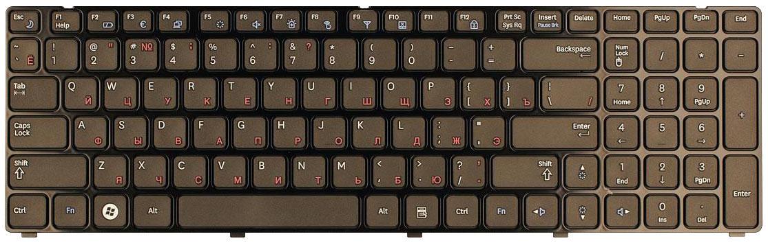 Клавіатура для ноутбука Samsung R780 Black Frame Black