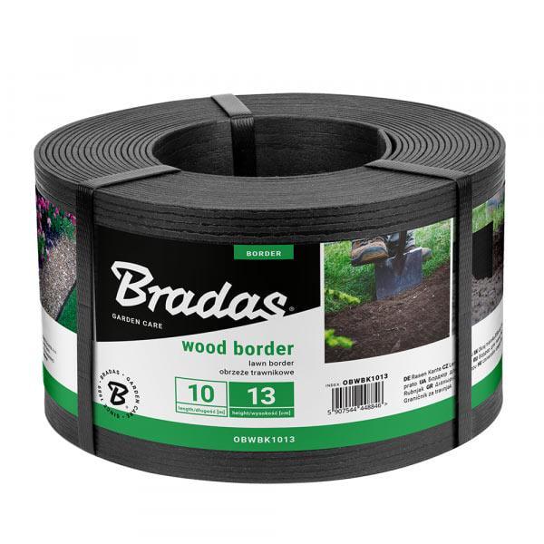 Бордюрная лента Bradas Wood Border 130х2,8 мм 10 м Черный (OBWBK1013)