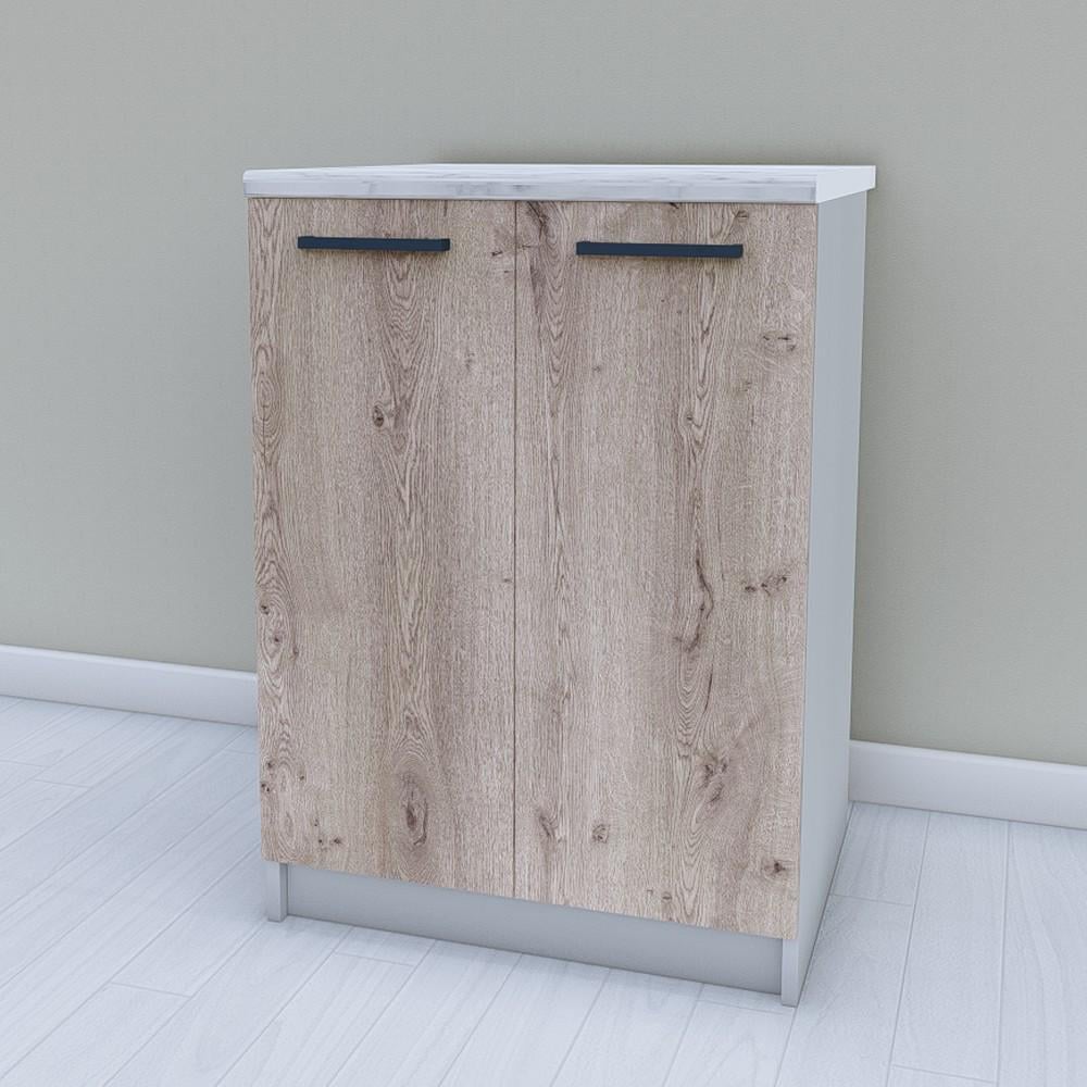 Тумба нижняя для кухни Opendoors МП13 600 мм Аликанте/Светло-серый (МП13/4)