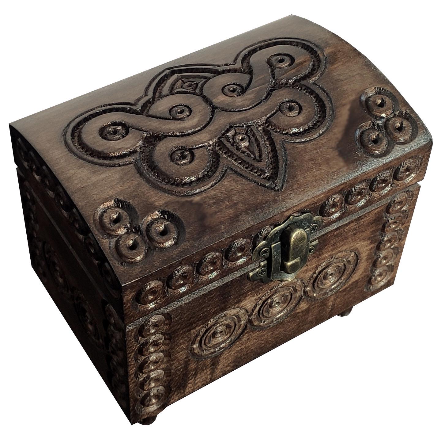 Ящик резной ручной работы 8х12 см (00118)