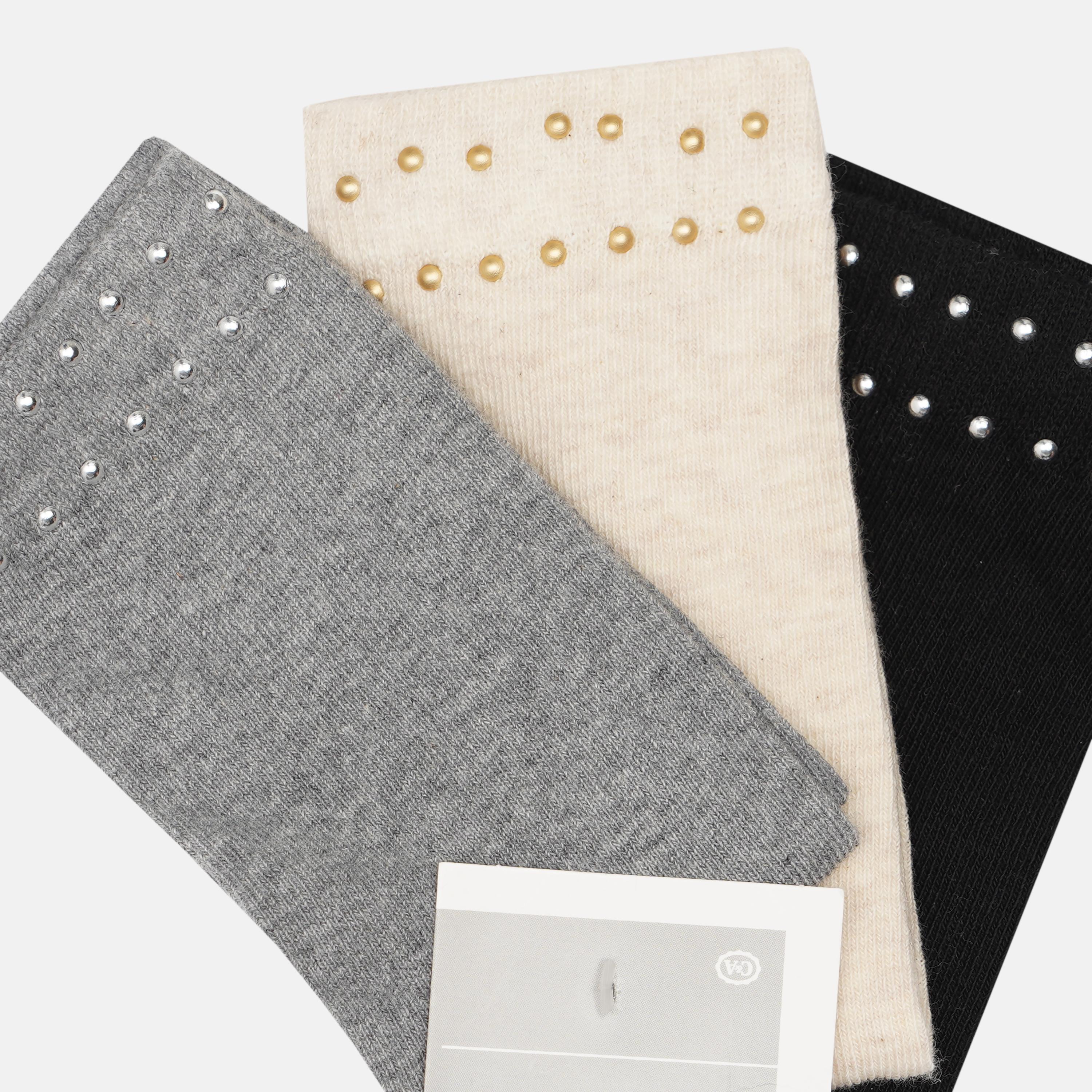 Шкарпетки C&A 3 пари р. 40-42 Сірий/Бежевий/Чорний (4180364325304)