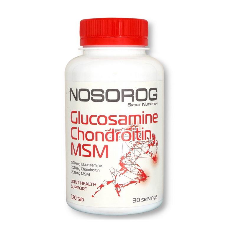 Комплекс для суглобів і зв'язок NOSOROG Glucosamine Chondroitin MSM 120 капс. (10021-01)