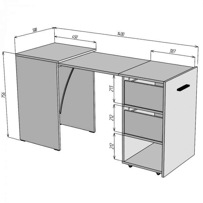Стол-трансформер Knap Hobana Box 2 World 140х50х75 см Венге (S201020102) - фото 6 Стол-трансформер Knap Hobana Box 2 World 140х50х75 см Венге (S201020102) - фото 6
