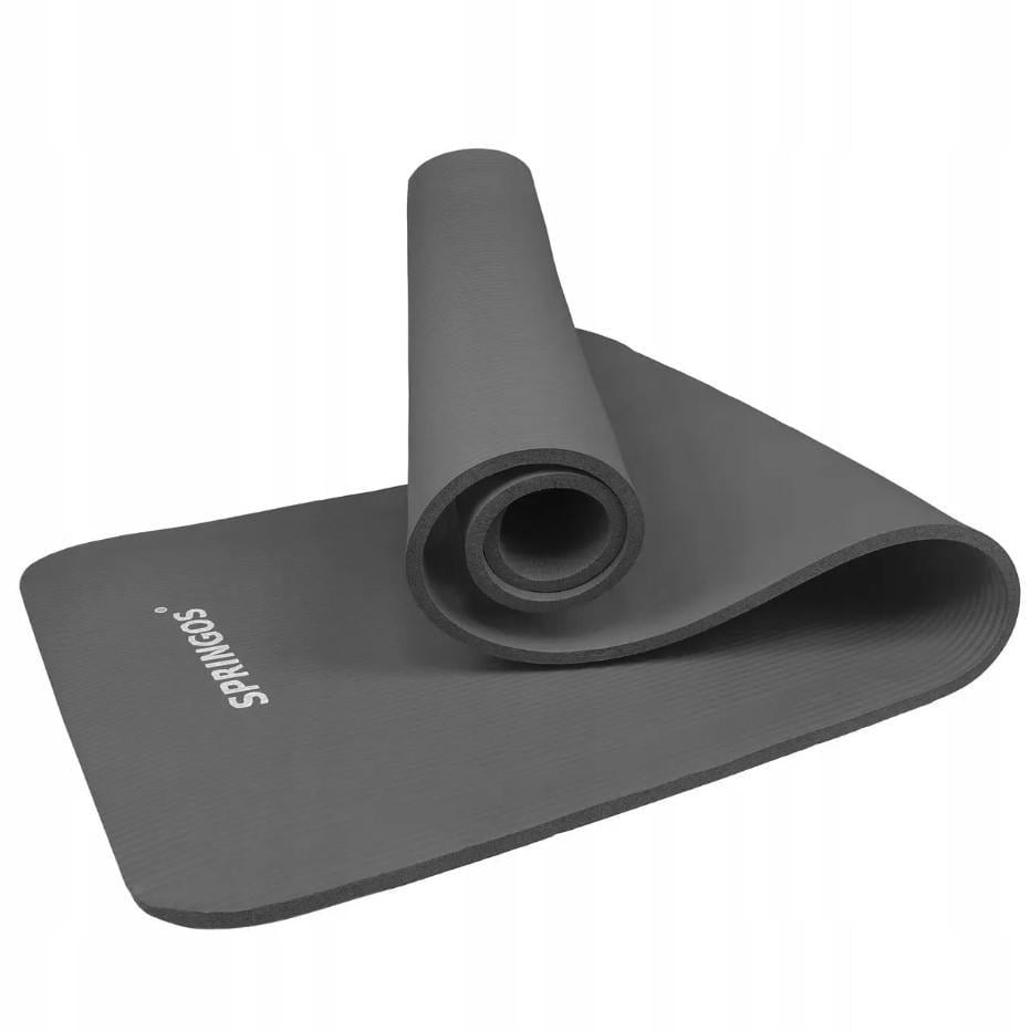 Коврик для фитнеса Springos NBR 1,5 см Grey (YG0001) Коврик для фитнеса Springos NBR 1,5 см Grey (YG0001)