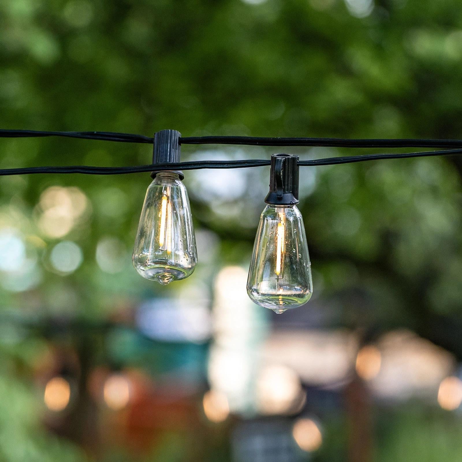 Гирлянда садовая на солнечной батарее и USB-зарядке Lumiled Pyris 40 LED и 2 шт. 14,5 м 2700K/IP44 с пультом (10680)