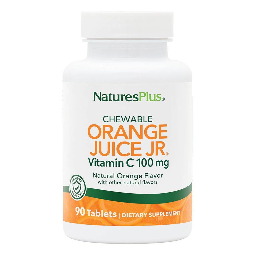 Витамин С Nature's Plus Chewable Juice Jr Vitamin C Natural Orange 100 mg 90 таблеток - фото 1