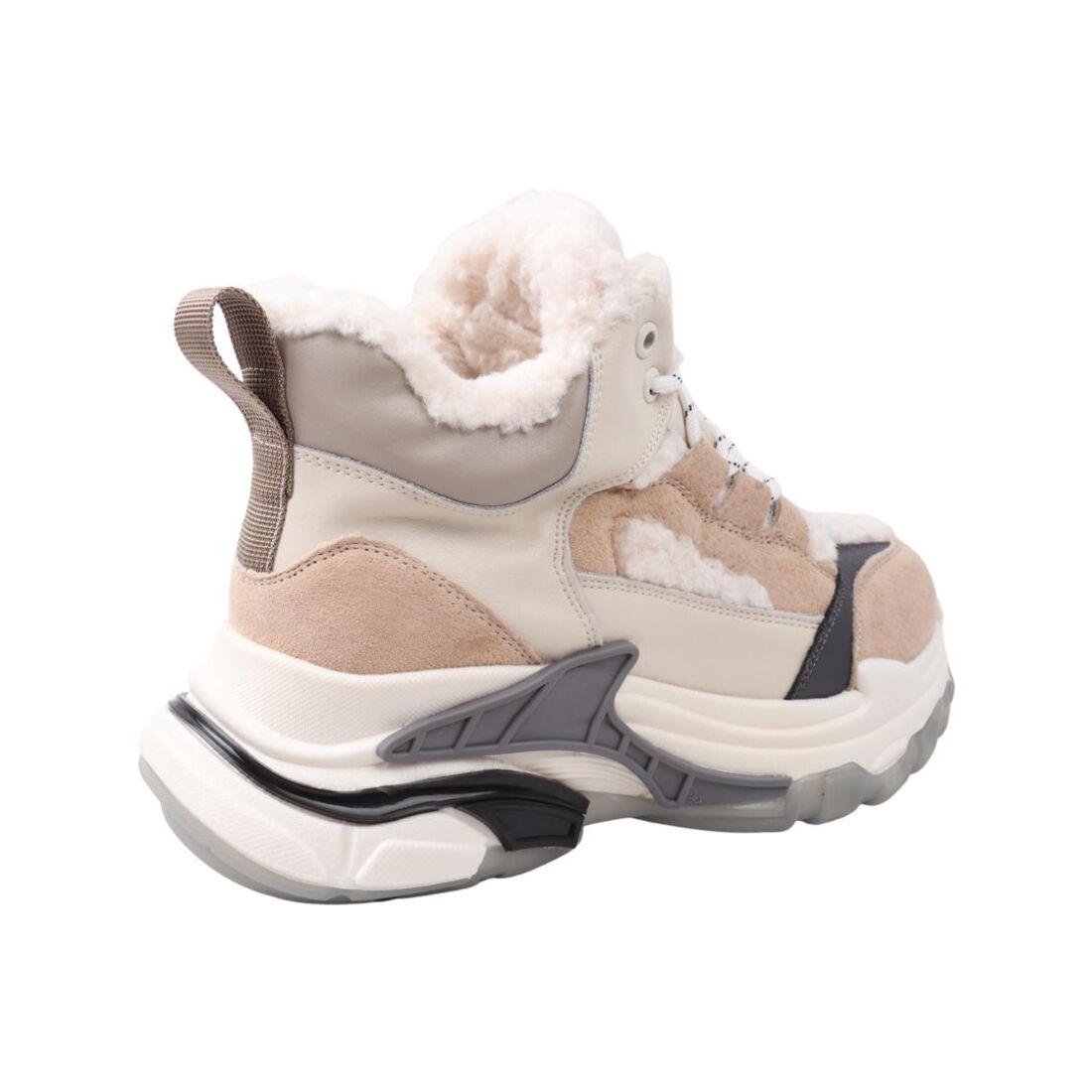 Кроссовки женские Gifanni из нубука р. 36 Бежевый (110-22ZKH) - фото 4