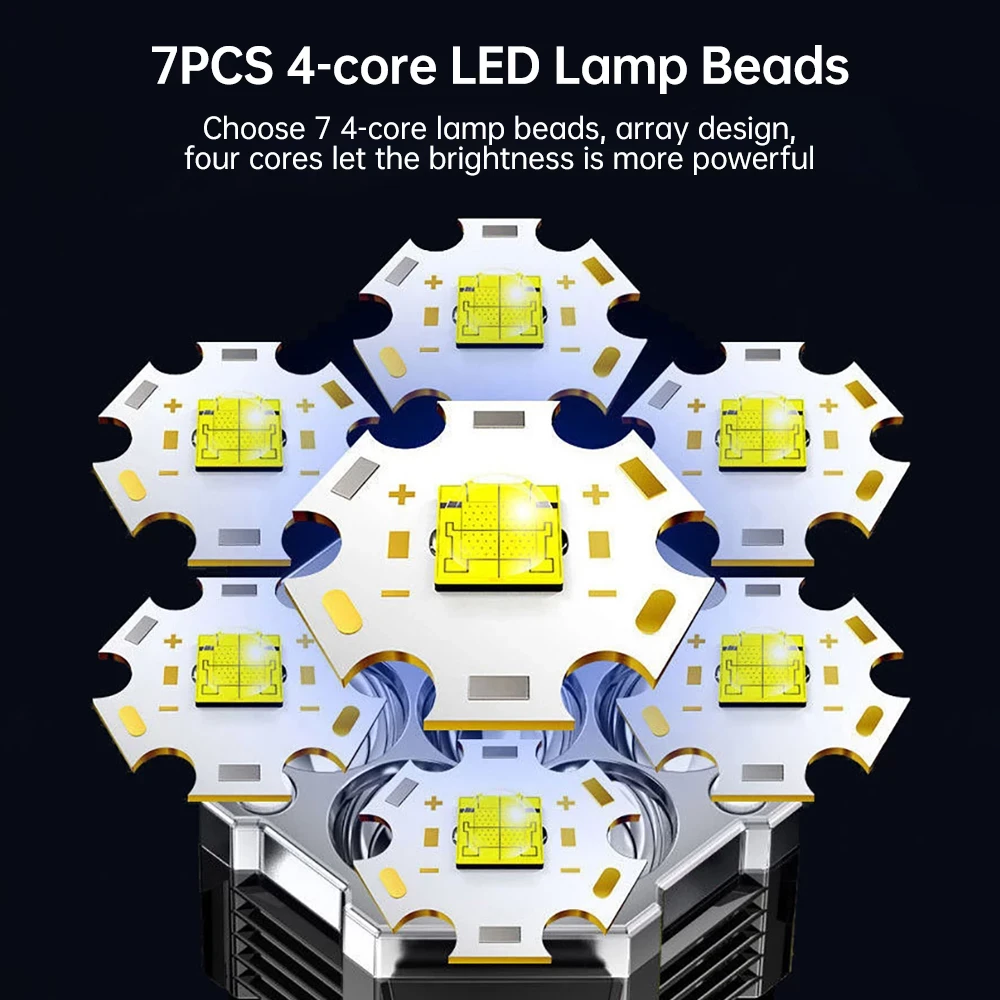 Ліхтар LED високої потужності акумуляторний USB (TO08) - фото 4