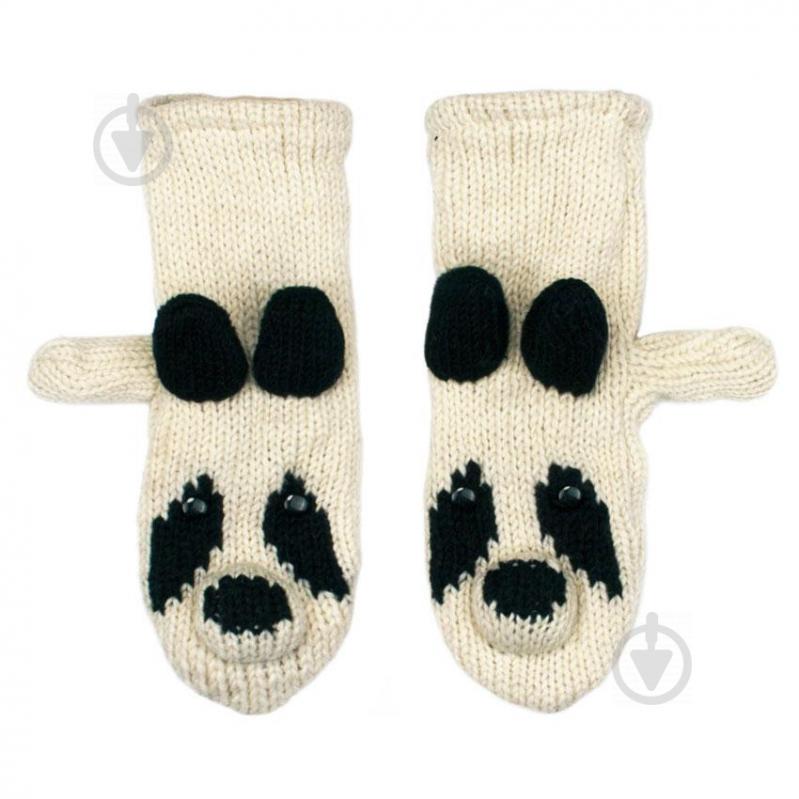 Варежки детские Animals Панда Kathmandu Free Size Черно-белый (23051)