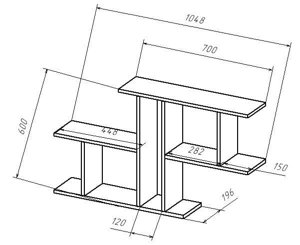 Полка на стену книжная Klick-System ПК-37 Белый - фото 3