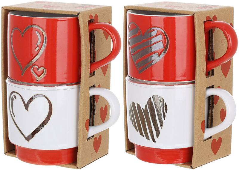 Набір чашок подарунковий Heart 2 шт 400 мл - фото 2 Набір чашок подарунковий Heart 2 шт 400 мл - фото 2