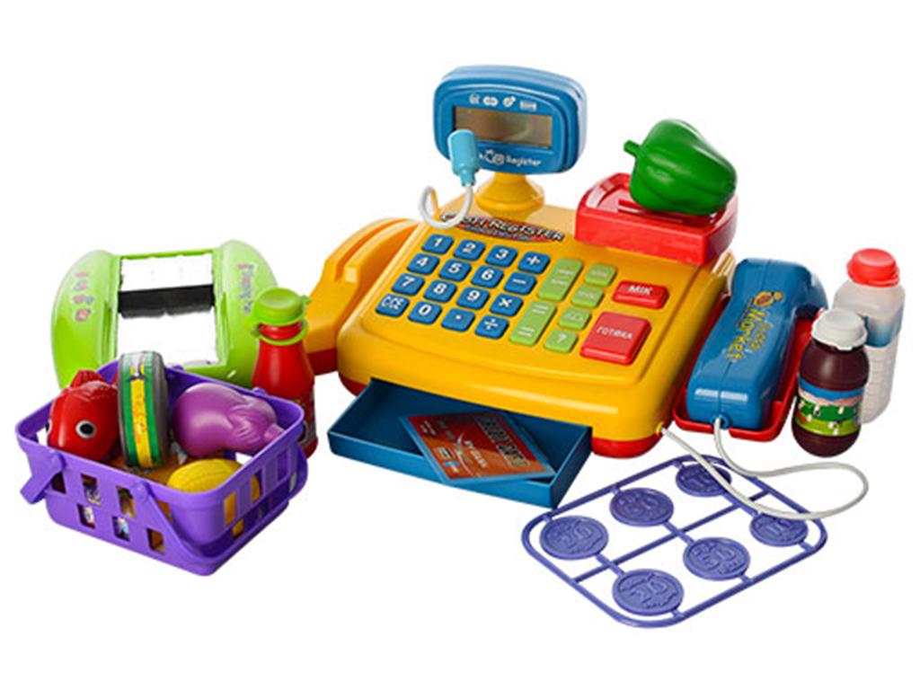 Кассовый аппарат Limo Toy игровой набор продукты деньги в коробке (7018)
