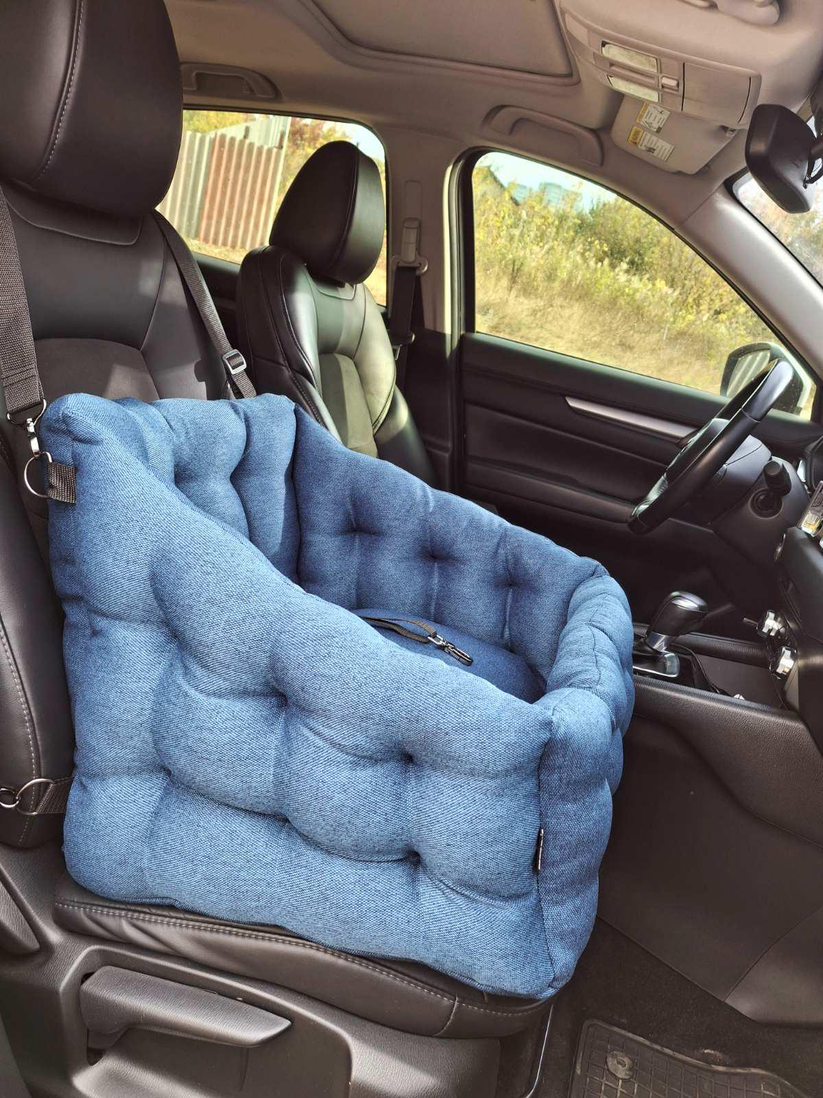 Автомобільне крісло для собак Huge and Tiny зі знімними ременями 50x45 см Синій - фото 7 Автомобільне крісло для собак Huge and Tiny зі знімними ременями 50x45 см Синій - фото 7