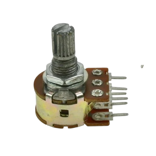 Резистор змінний WH148 B10K лінійний 15 мм 10кОм стерео (3559)