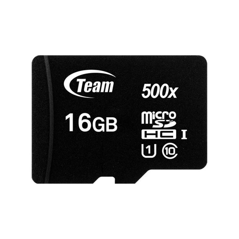 Карта памяти Team Group microSDHC 16 Гб UHS-I Class 10 с SD-адаптером чтение до 80 МБ/с запись до 15 МБ/с (TUSDH16GCL10U03)