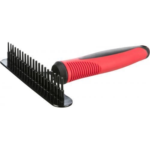 Гребінець-граблі Trixie Groomer для видалення підшерстя дворядний з рідким зубом з пластику/металу 11х16 см (24051)