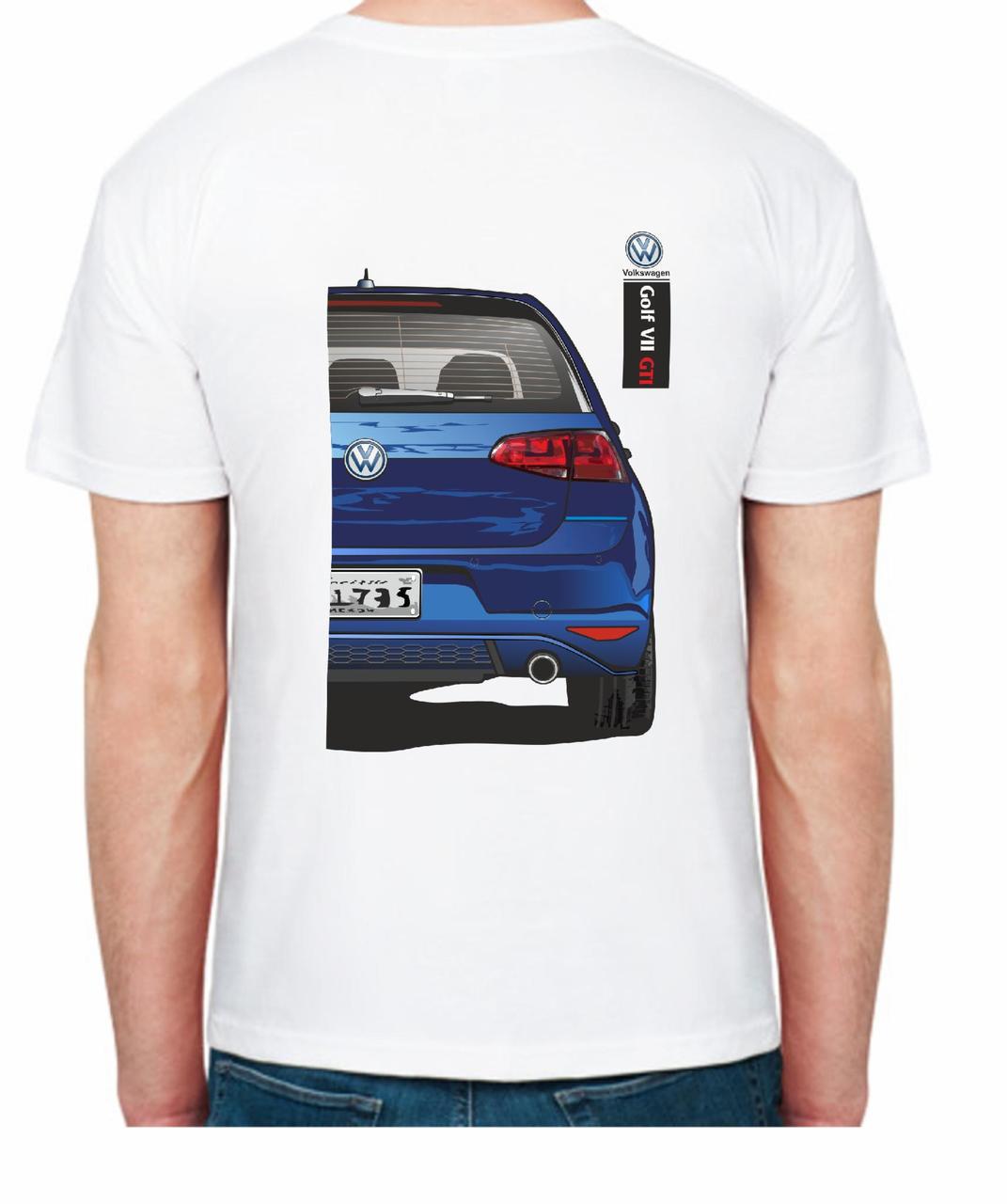 Футболка мужская Avtolife Volkswagen Golf VII GTI FR 307407 XL Темно-синий/Белый (2496438556) - фото 2 Футболка мужская Avtolife Volkswagen Golf VII GTI FR 307407 XL Темно-синий/Белый (2496438556) - фото 2
