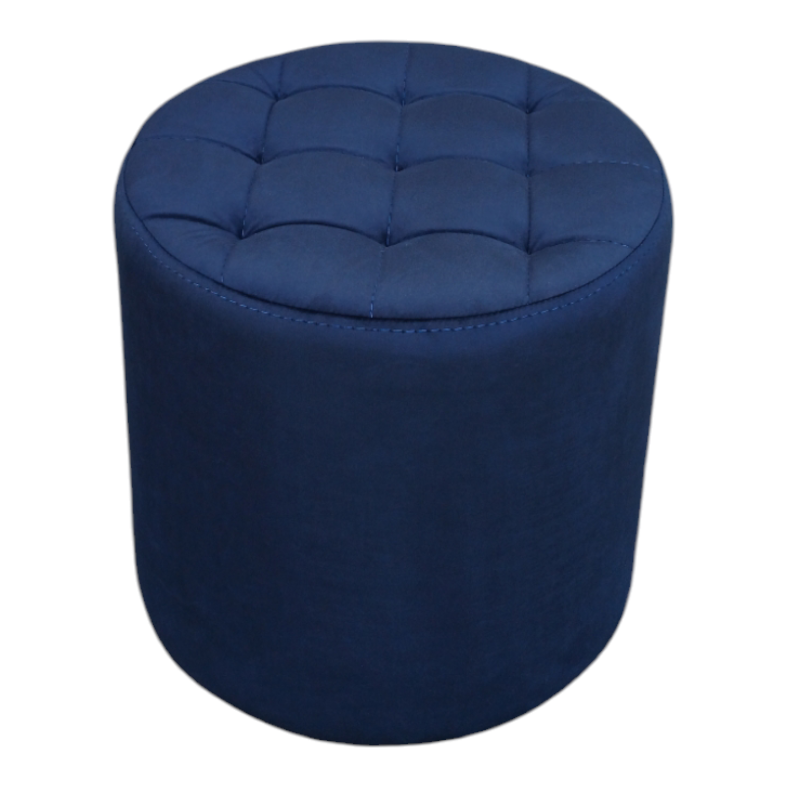 Пуф Рондо круглий велюр жасмін зі втяжками d 45 см h 45 см Темно-синій (23677615) - фото 2
