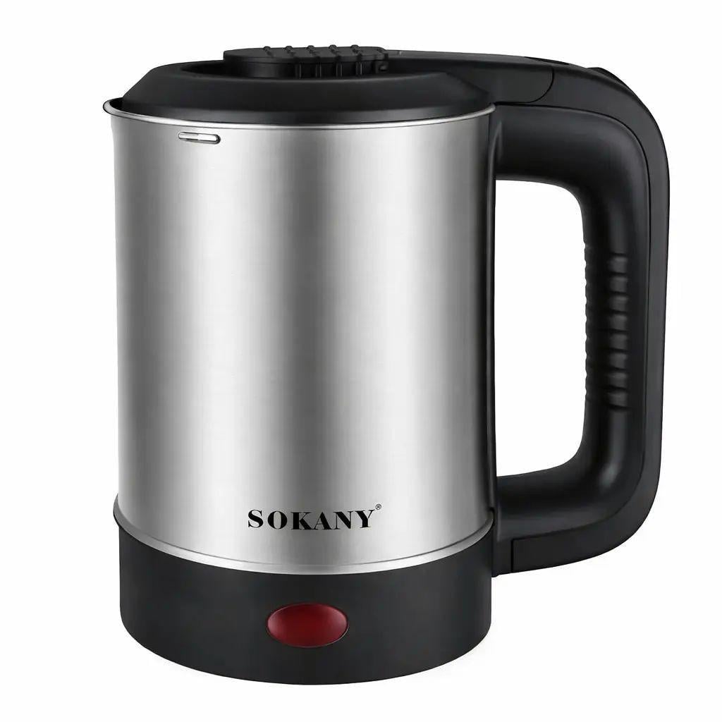 Электрочайник дорожный Sokany SK-09023 600 Вт 0.6 л с автоотключением и индикаторами из нержавеющей стали (opt-105677)