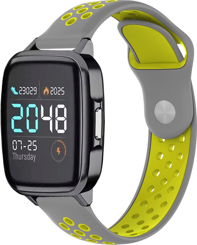 Ремешок Sport для Haylou Smart Watch 2 LS02 Gray/Yellow (23038-63)