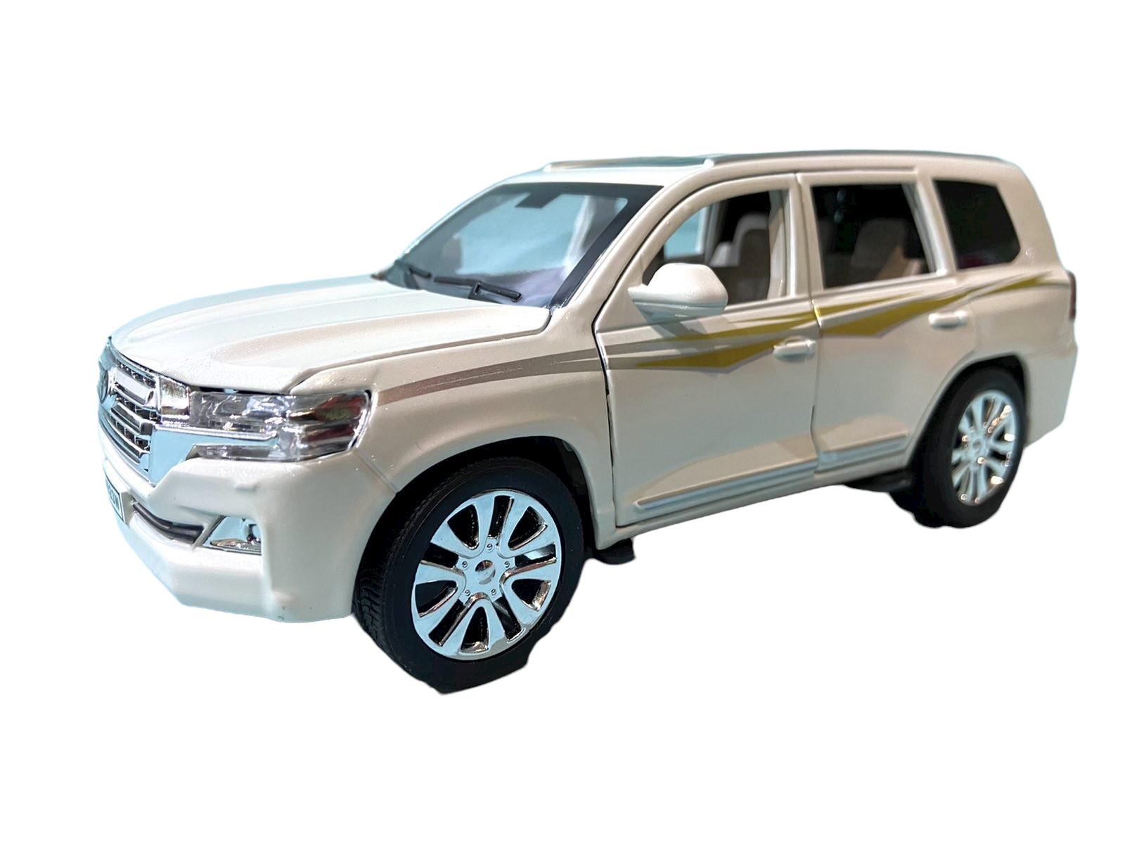 Машинка металлическая TK Union Group Тойота Land Cruiser 1:24 свет/звук/двигающиеся элементы Белый (EL 6491)