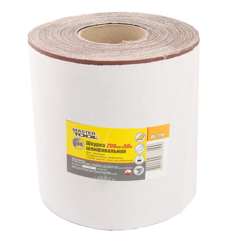 Шкурка шліфувальна Mastertool на тканинній основі Р180 200 мм 50 м (08-2718)