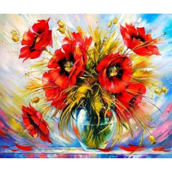 Картина по номерам Josef Otten Цветы Маки в вазе 30х40 см в термопакете (1428EKTL_O-mt)