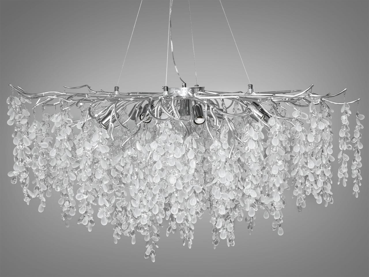 Люстра хрустальная в гостиную 603-1000CH-LS на 14 ламп Хром (2173821683) - фото 3 Люстра хрустальная в гостиную 603-1000CH-LS на 14 ламп Хром (2173821683) - фото 3