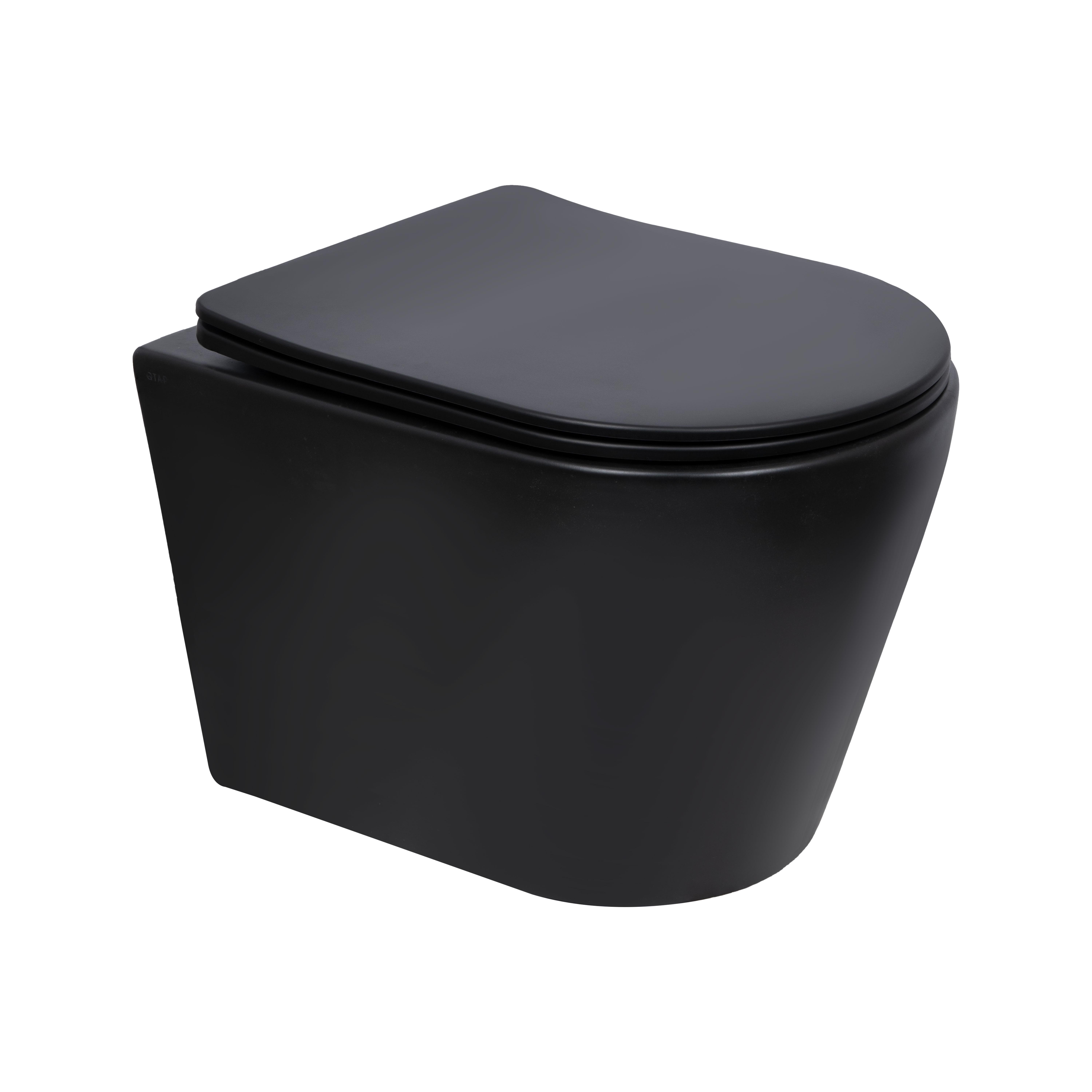 Унитаз подвесной Qtap Scorpio Ultra Quiet с сиденьем Soft-Close Black Matt (QT14332380AMB) Унитаз подвесной Qtap Scorpio Ultra Quiet с сиденьем Soft-Close Black Matt (QT14332380AMB)