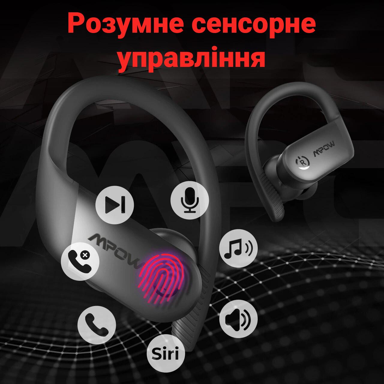 Bluetooth навушники Mpow Flame Pro для тренувань бігова TWS гарнітура - фото 7