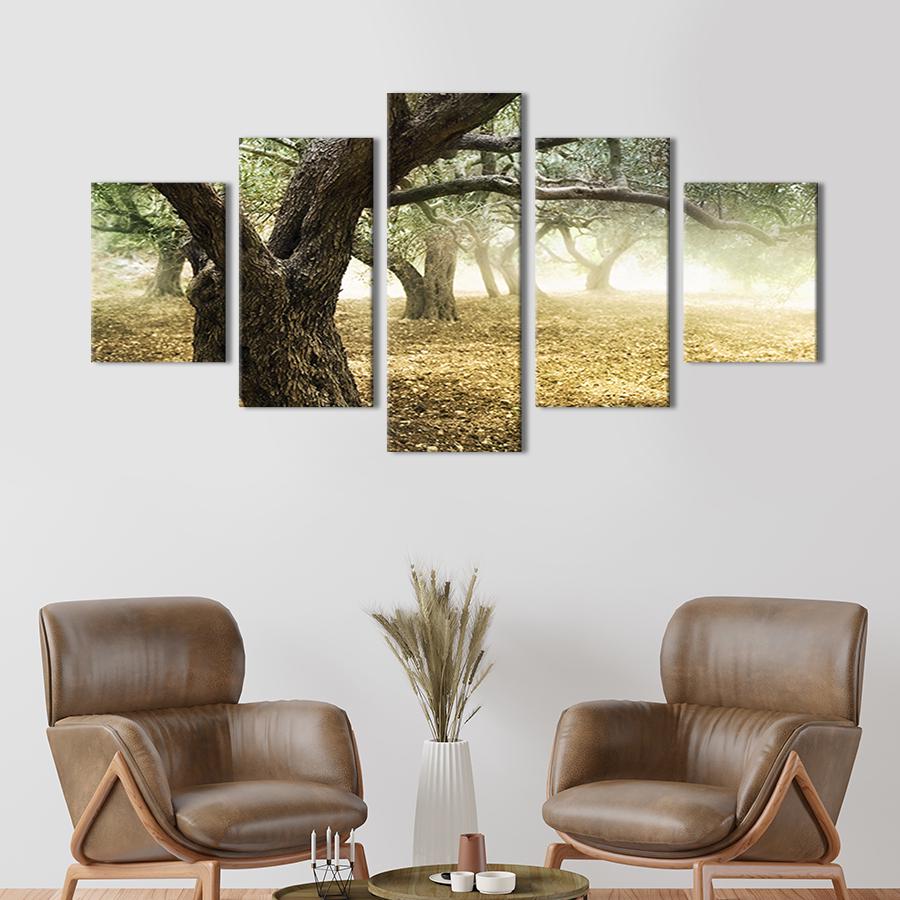 Модульная картина из 5 частей на холсте интерьерная картина Оливковый сад 162x80 см (554-52) Модульная картина из 5 частей на холсте интерьерная картина Оливковый сад 162x80 см (554-52)