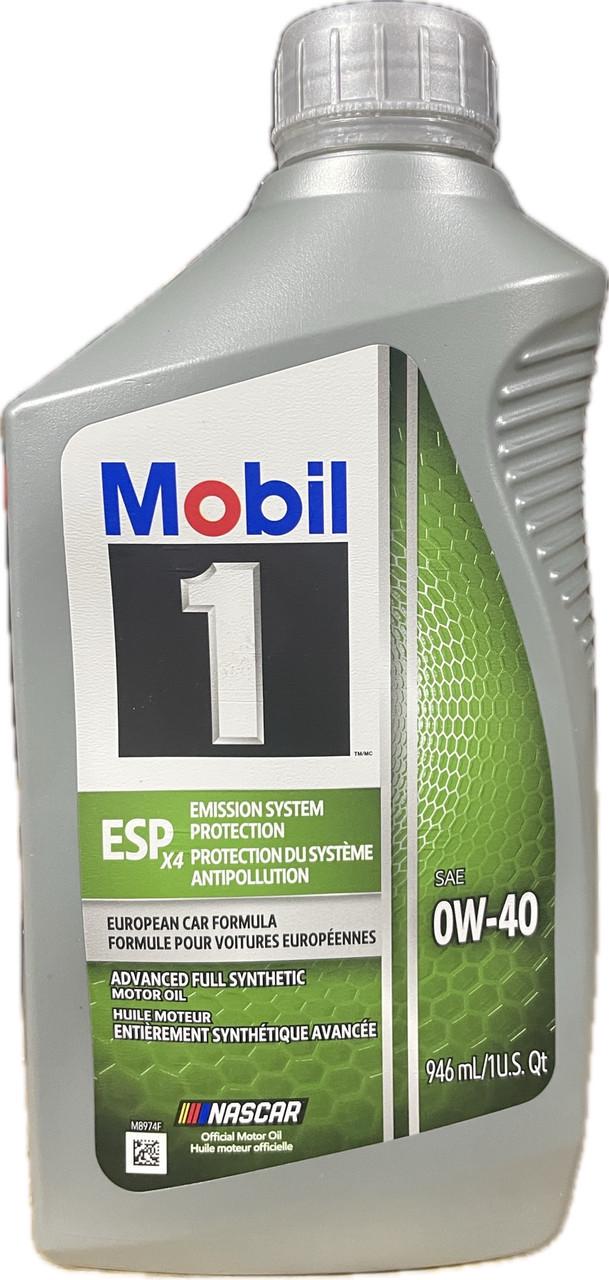 Моторне мастило Mobil 1 Fully Synthetic ESP X4 0W-40 0,946 л (M8974F)