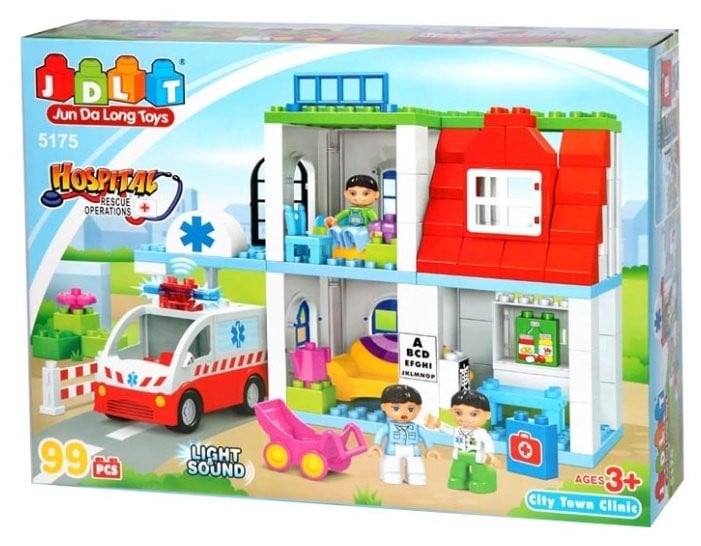 Конструктор детский Jdlt 5175 Пункт скорой помощи 99 дет