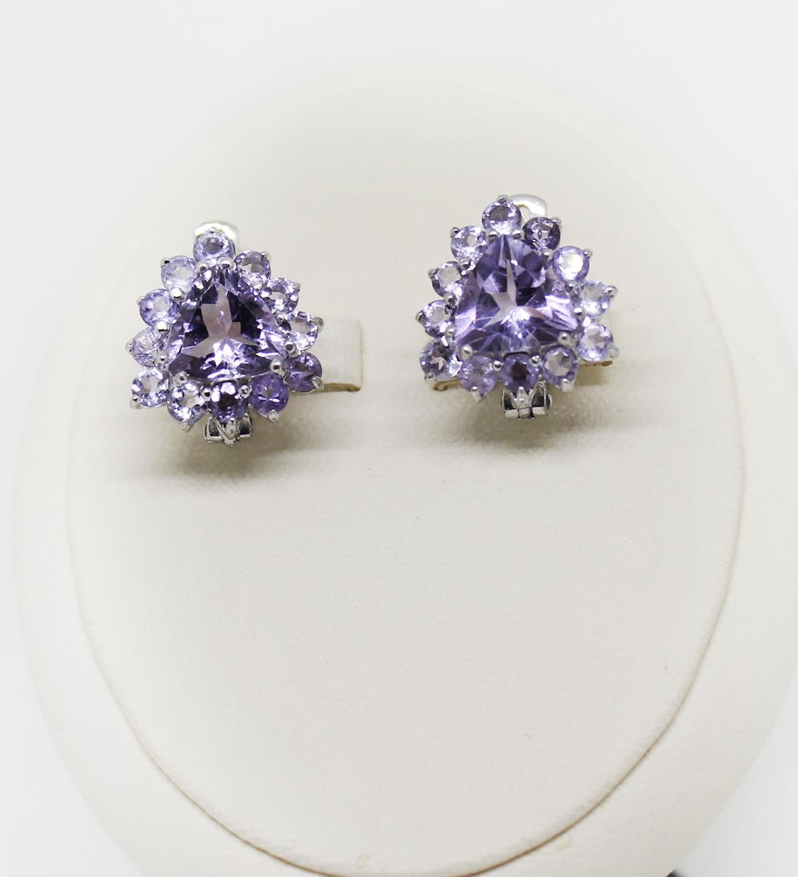 Серьги серебряные с аметистом 7,74 г (984413484)
