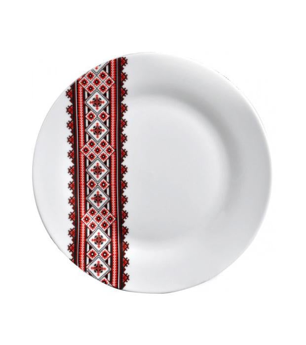 Набор десертных блюд Вышиванка 6 шт. 17,5 см Красно-черный