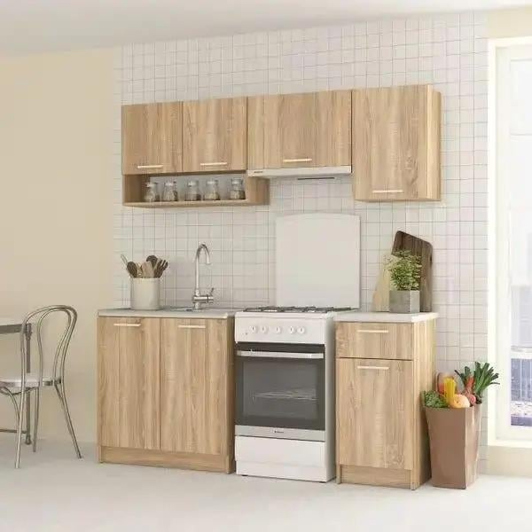 Готовая кухня модульная низ 1,2/1,8 м Дуб Сонома (K-07)